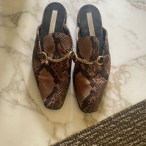 Stella Mcartney animal print square toe mules